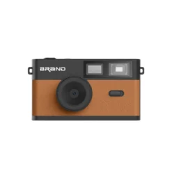 E-Teck LED Flash Vintage Photo Camera (Brown)