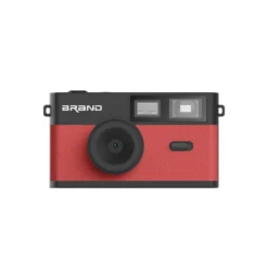 E-Teck LED Flash Vintage Photo Camera (Red)